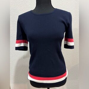 CAbi Navy Short Sleeve Tee Casual Essential